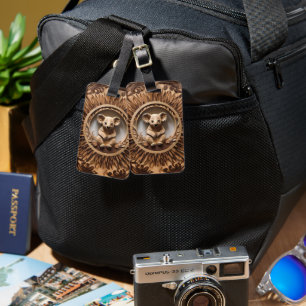 Australische Boomknuffelaar: Koala Beer Houtprint Bagagelabel