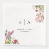 Australische botanicals bruiloft servetten (Voorkant)