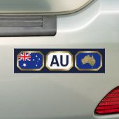 Australische Bumpersticker van de vlaggenkaartcode (Op auto)
