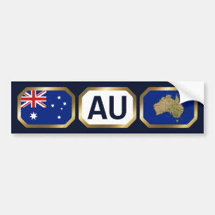 Australische Bumpersticker van de vlaggenkaartcode