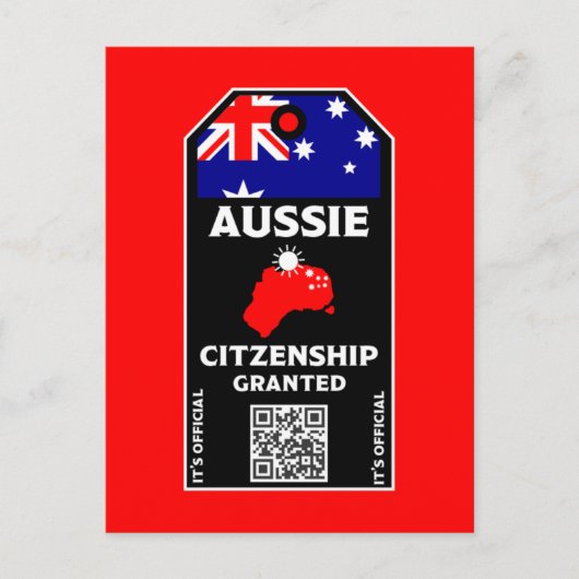 Australische Burgerpartij Gefeliciteerd  Briefkaart (Voorkant)