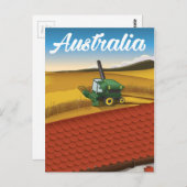 Australische cartoon voor de oogst briefkaart (Voorkant / Achterkant)
