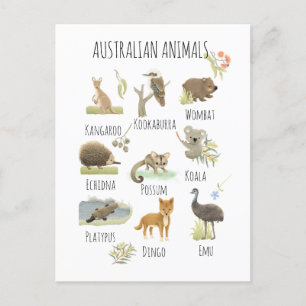 Australische dieren briefkaart
