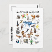 Australische dieren briefkaart (Voorkant / Achterkant)