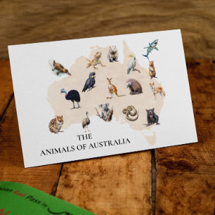 Australische dieren briefkaart