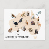 Australische dieren briefkaart (Voorkant)