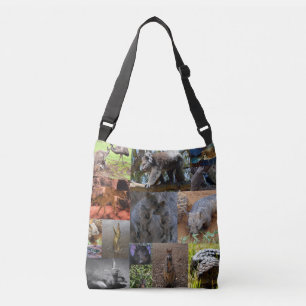 Australische dieren Foto-collage, Crossbody Bag Tas