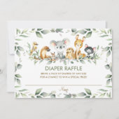 Australische Dieren Groene Luier Raffle Kaart (Voorkant)