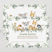 Australische Dieren Groene Luier Raffle Kaart (Voorkant / Achterkant)