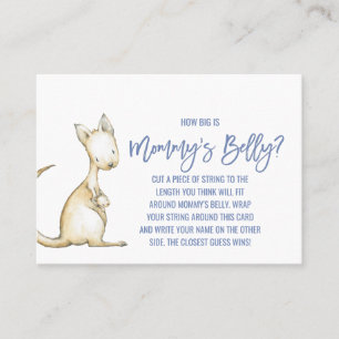 Australische dieren   Hoe groot is het Belly Game  Contactkaartje
