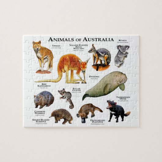Australische dieren legpuzzel (Horizontaal)
