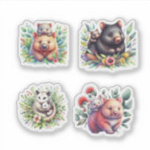 Australische dieren Wombats en Possum Sticker (Voorkant)