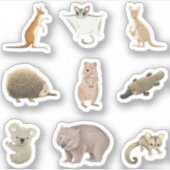 Australische dierlijke Stickers (Voorkant)