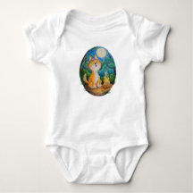 Australische dingo huilt op baby romper overall