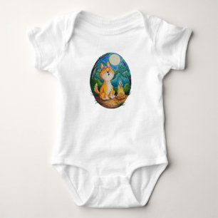 Australische dingo huilt op baby romper overall