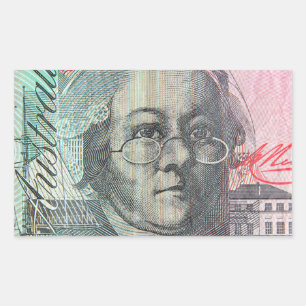 Australische dollars rechthoekige sticker