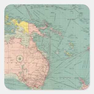 Australische en Polynesiaanse havens Vierkante Sticker