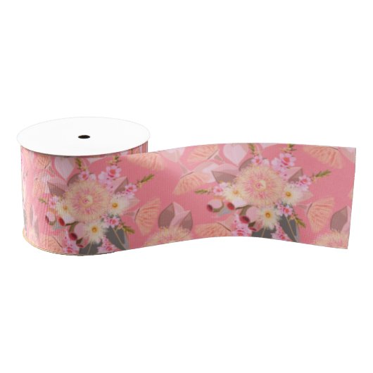 Australische eucalyptus Blooms Grosgrain Lint (Spoel)