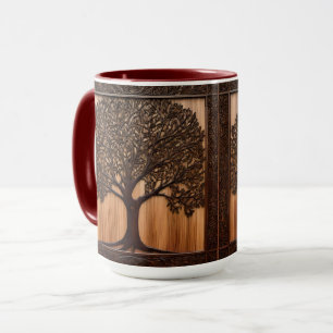 Australische Flora: De Wattle Tree Wood Print, Mok