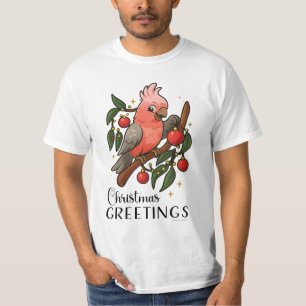 Australische Galah kerstgroet T-shirt