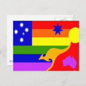 Australische Gay Pride Flag Briefkaart (Voorkant / Achterkant)