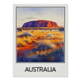 Australische gintage, majesteit van Uluru Perfect Poster