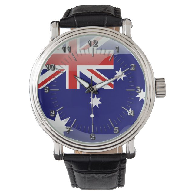 Australische glanzende vlag horloge (Voorkant)