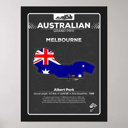 Australische GP Poster (Voorkant)