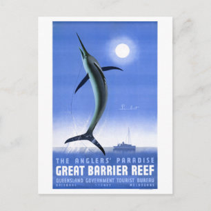 Australische Great Barrier Coral Reef Vintage Post Briefkaart
