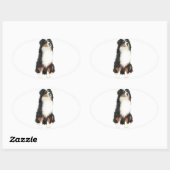 AUSTRALISCHE HERDER (A) - Tri Color Ovale Sticker (Vel)