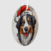 Australische herder aangepaste kerst ornament (voorkant)