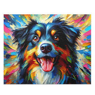 Australische Herder: Acryl Driekleurige Aussie Legpuzzel