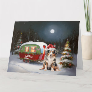 Australische Herder Caravan Kerstmis Avontuur Kaart