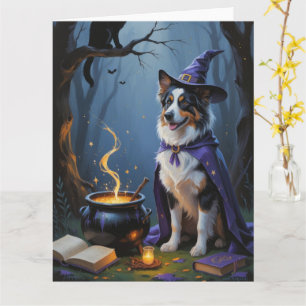 Australische herder grillige Halloween schilderij Kaart