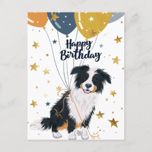 Australische herder Happy birthday  Briefkaart