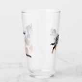 Australische herder hond gepersonaliseerd glas (Links)