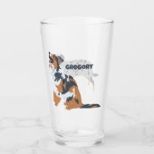 Australische herder hond gepersonaliseerd glas (Voorkant)
