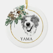 Australische herder hond hand tekening gepersonali keramisch ornament (Voorkant)