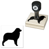 Australische Herder Hond Silhouet Rubber Stamp Rubberstempel (Gestempeld)