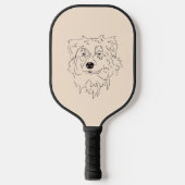 australische herder, hondentekening pickleball paddle (Voorkant)