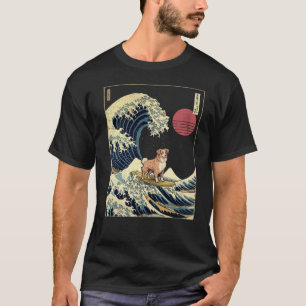Australische Herder Japans Kanagawa Wave Funny S T-shirt
