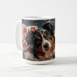Australische Herder Kerstfeest Koffiemok