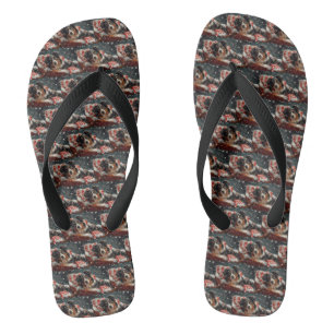 Australische Herder Kerstfeest Teenslippers