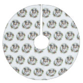 Australische Herder Kerstkrans Feestelijke Pup Kerstboom Rok (Voorkant)