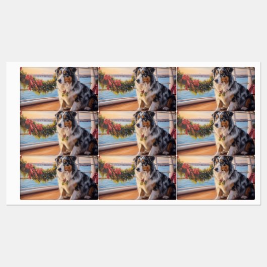 Australische Herder Kerstmis Cruise: Pawsome Labels (Vel)