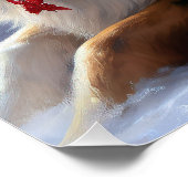 Australische herder Kerstmis Feestelijk Seizoen Perfect Poster (Hoek)