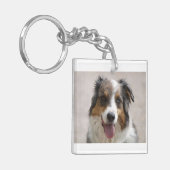 Australische herder Merle Sleutelhanger (Voorkant Links)