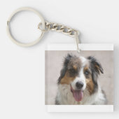 Australische herder Merle Sleutelhanger (Voorkant)
