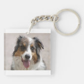 Australische herder Merle Sleutelhanger (Achterkant)