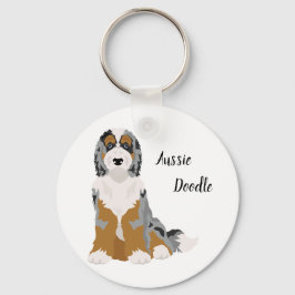 Australische Herder Poedel mix, Aussie Doodle Key Sleutelhanger